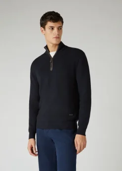 Pull A Col Partiellement Zippe Patton